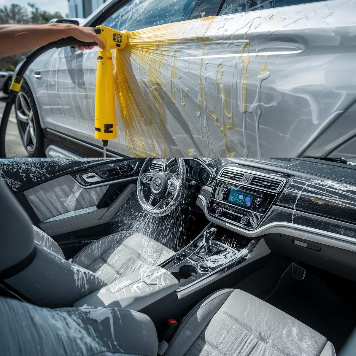 Interior deep cleaning of car cabin at Shelroxxex